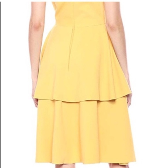Dress the Population Yellow Dress Yasmin Tiered Wedding Guest Tiered Gown Formal - Picture 6 of 11